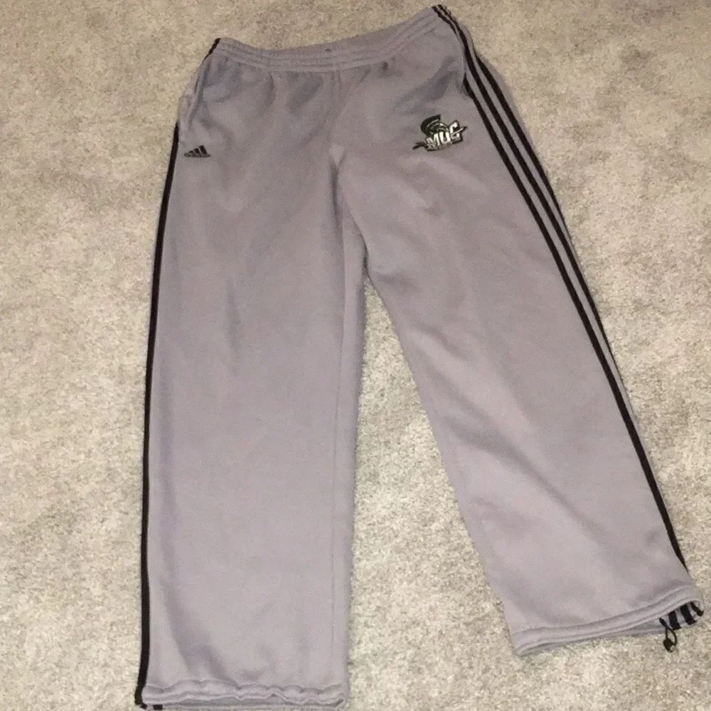 Adidas Mt Mount Olive university UMO tennis team Jogging track Pants sweatpants - Picture 4 of 6